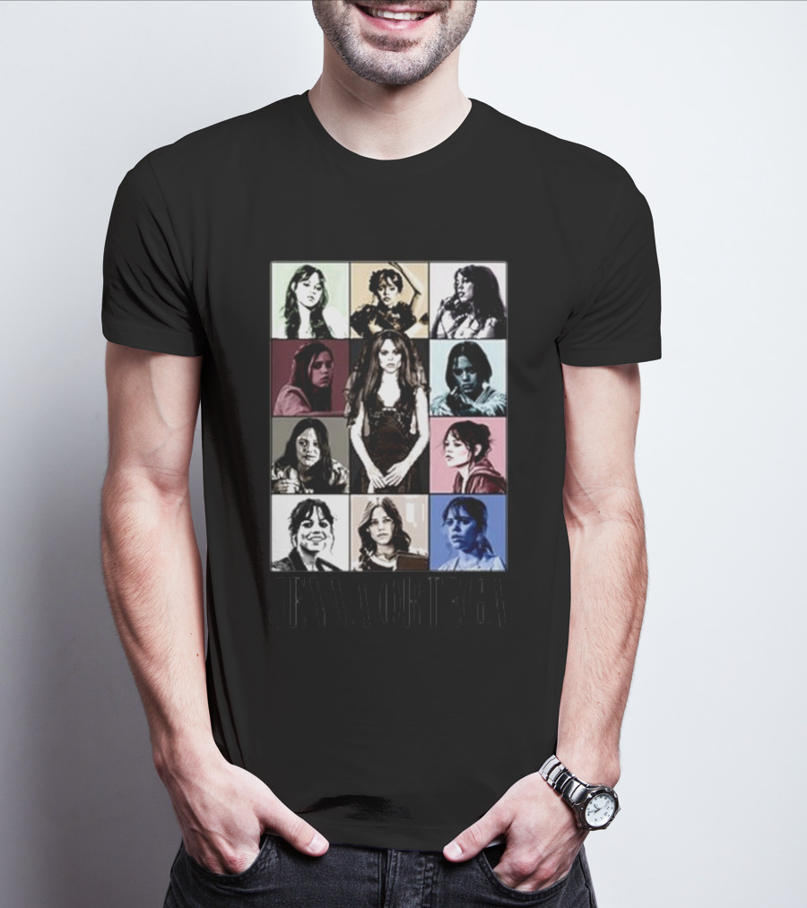 Fuzeprint Jenna Ortega Nine Eras Collage T-Shirt