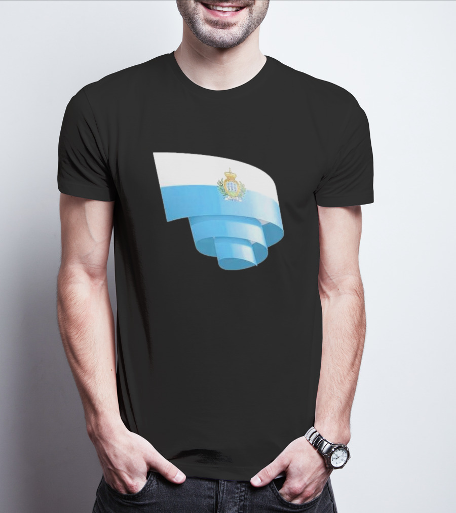 Krause San Marino Flag Sammarinese Day Football Emblem T-Shirt