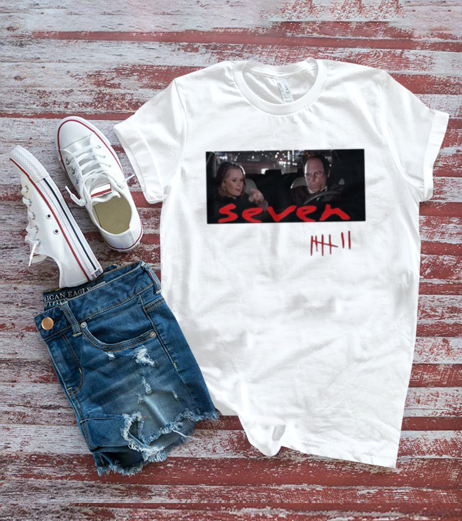 Seven Seinfeld Car Scene Tally Marks Movie Spoof T-Shirt