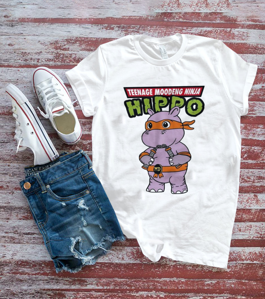 Teenage Moodeng Ninja Hippo T-Shirt