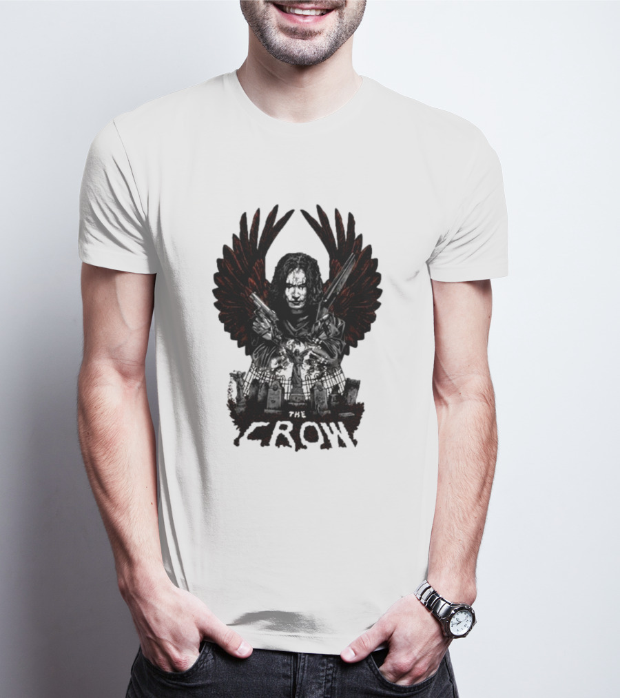The Crow Fright Rags The Soul Can't Rest Retro Cemetery Wings T-Shirt