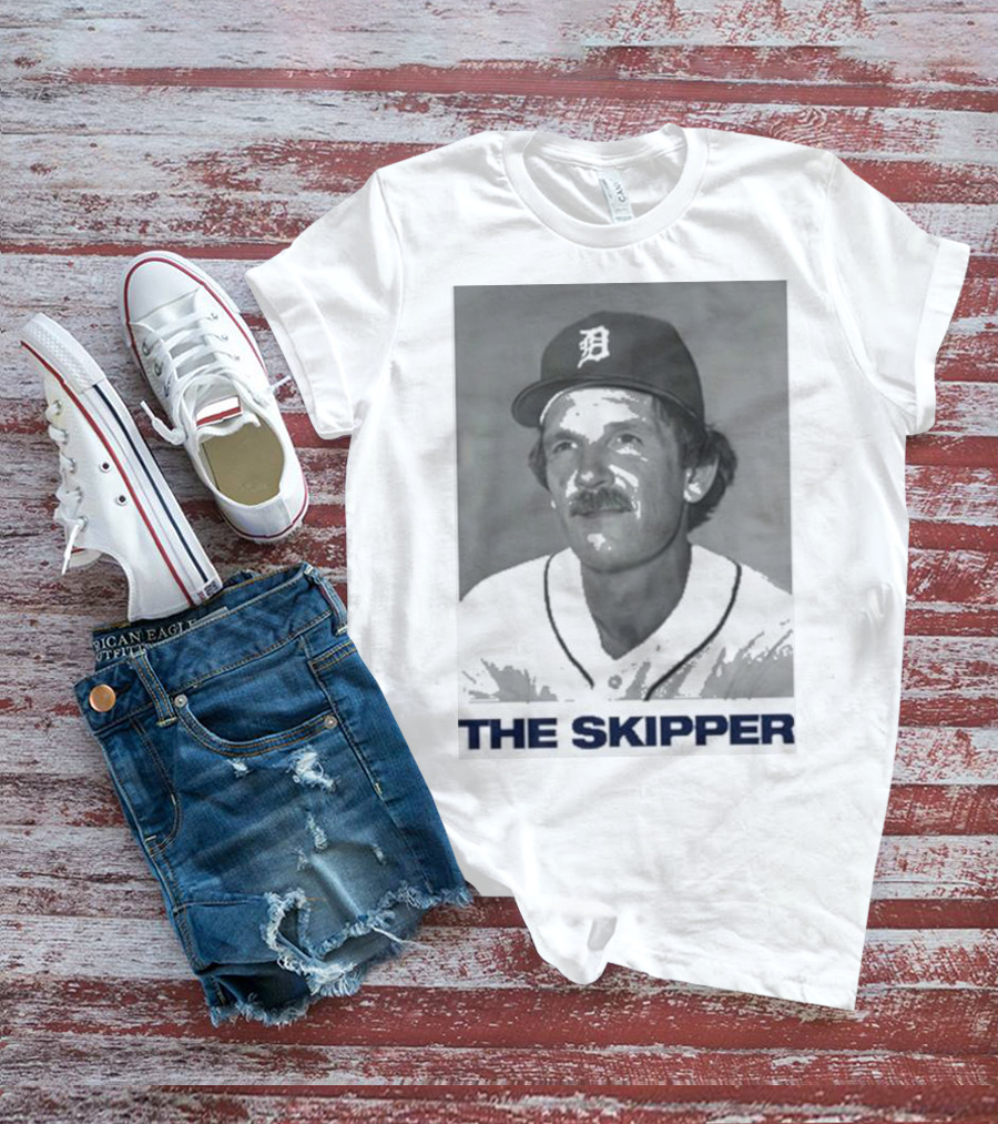 Beau Brieske Wearing Jim Leyland The Skipper Detroit Baseball Legend T-Shirt