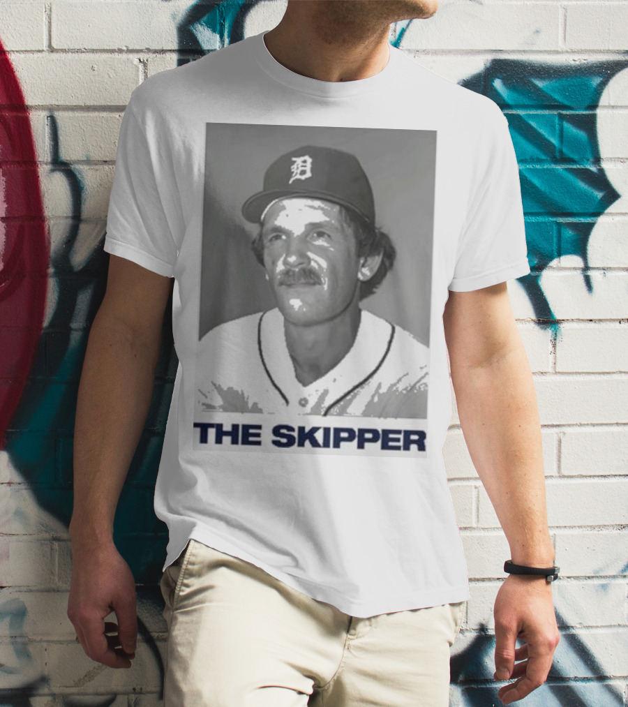 Beau Brieske Wearing Jim Leyland The Skipper Detroit Baseball Legend T-Shirt