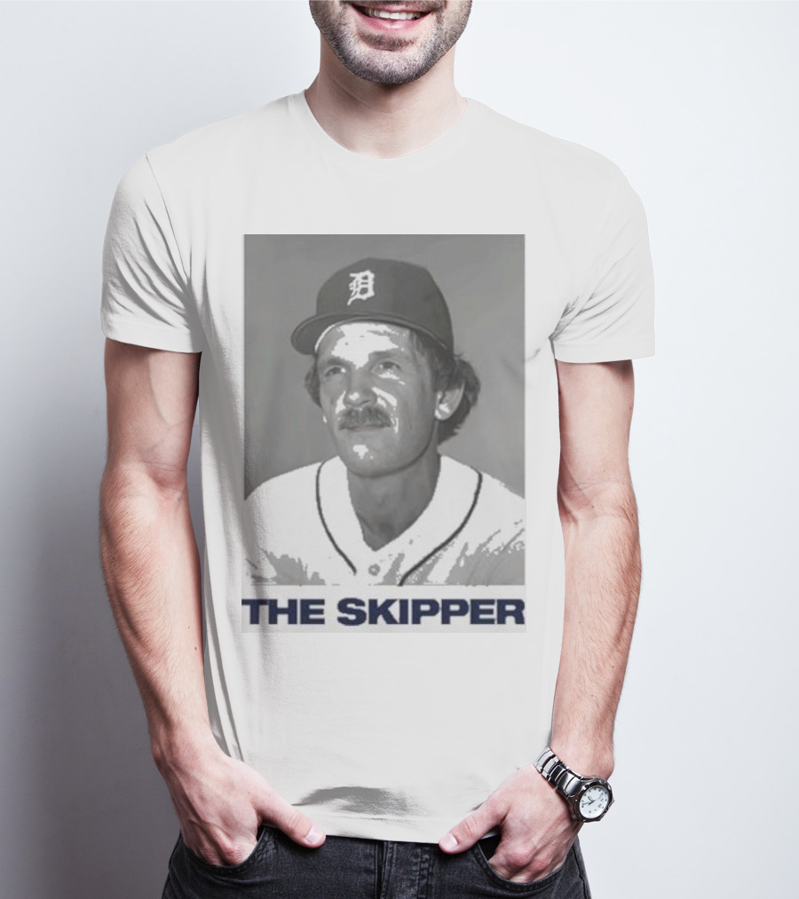 Beau Brieske Wearing Jim Leyland The Skipper Detroit Baseball Legend T-Shirt