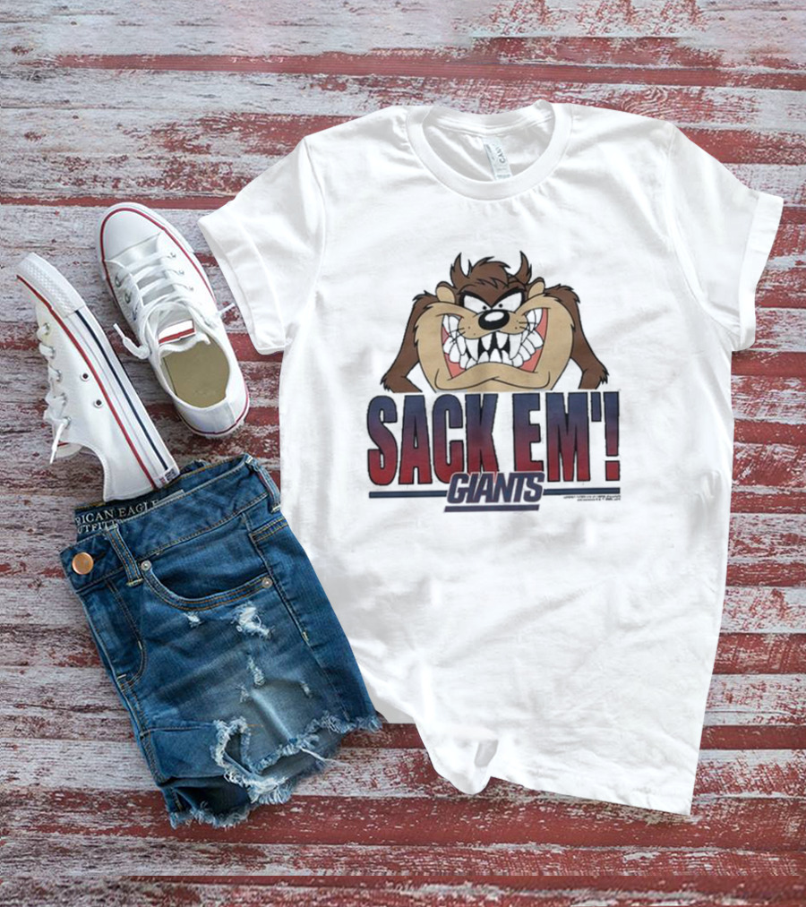 Looney Tunes Taz Sack Em Giants T-Shirt