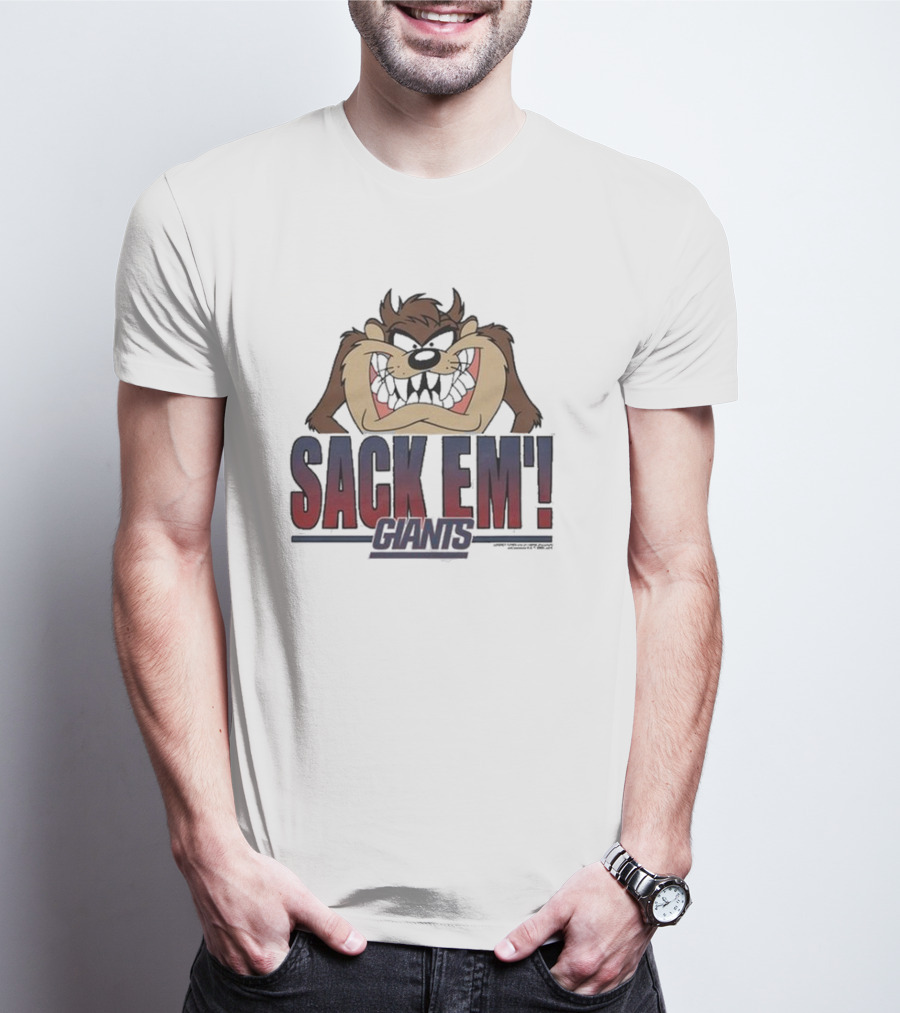 Looney Tunes Taz Sack Em Giants T-Shirt