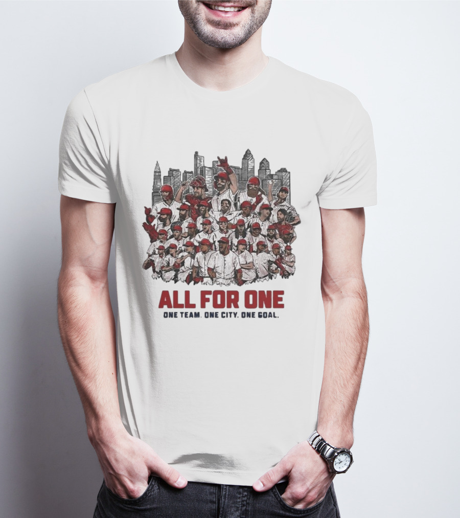 Phillies All For One Team City Goal Baseball Unity T-Shirt