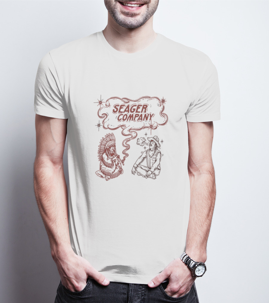 Seager Company Peaceful Pipe Gathering T-Shirt