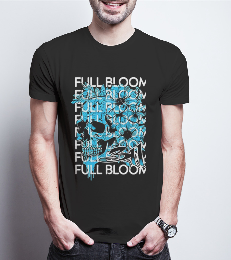 311 Band Full Bloom Skull Flower Repeat T-Shirt