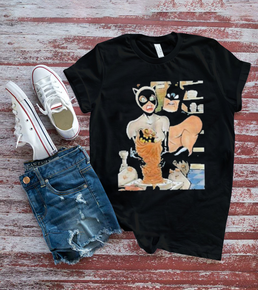 Clayface And Catwoman With Batman In Pottery Scene T-Shirt