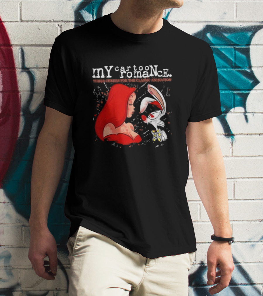 My Cartoon Romance Three Cheers Classic Animation Jessica Rabbit Roger T-Shirt