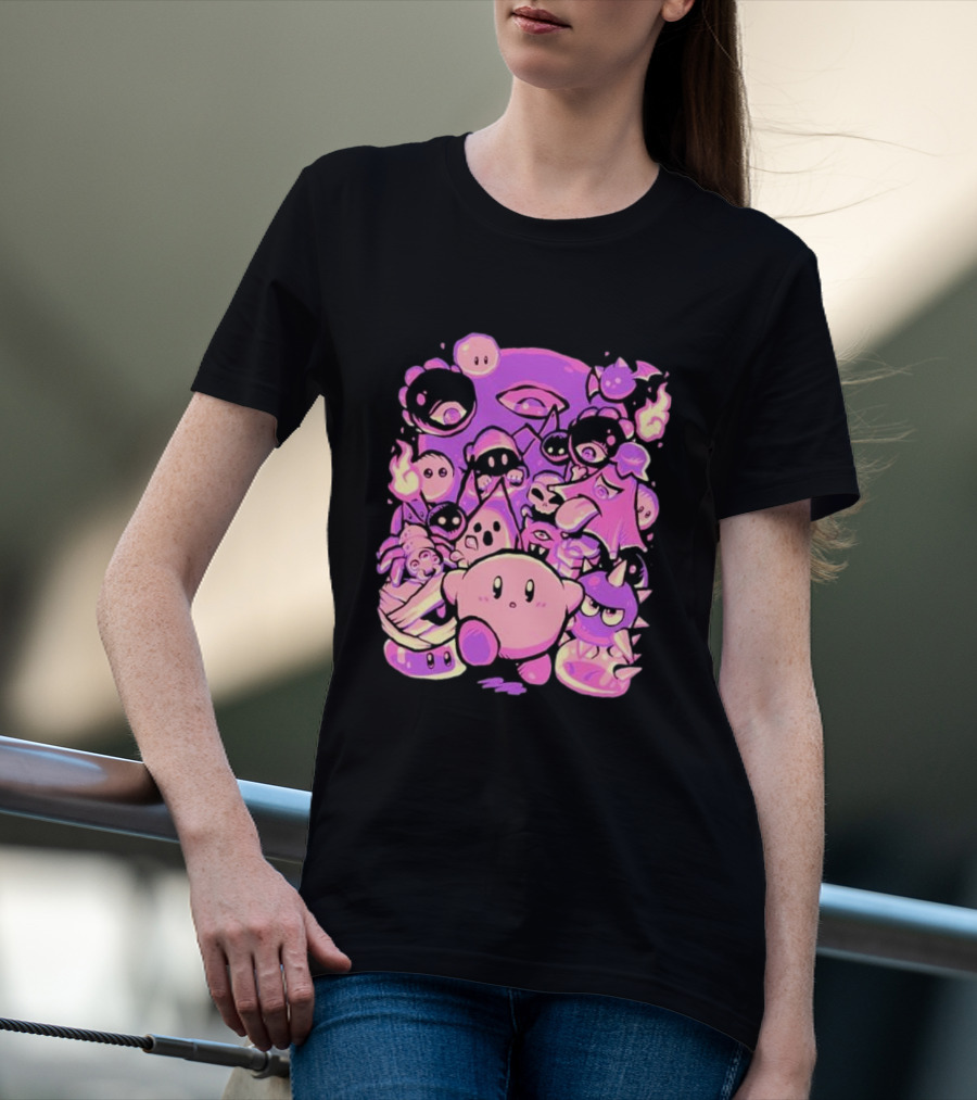 Nightmare Land Kirby And Enemies Pixeleyebat T-Shirt