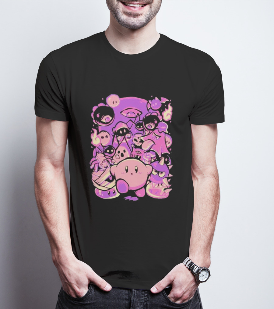Nightmare Land Kirby And Enemies Pixeleyebat T-Shirt