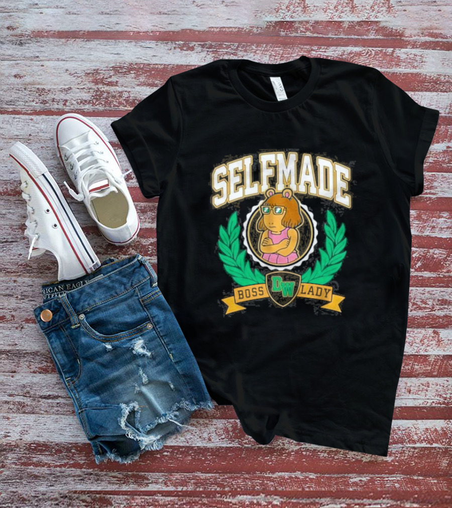 Selfmade Tired D.W. Meme Boss Lady Retroki T-Shirt