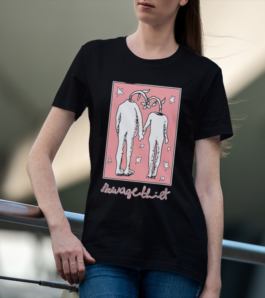 Wax Bodega New Age Thief Starry Headless Figures Holding Hands T-Shirt
