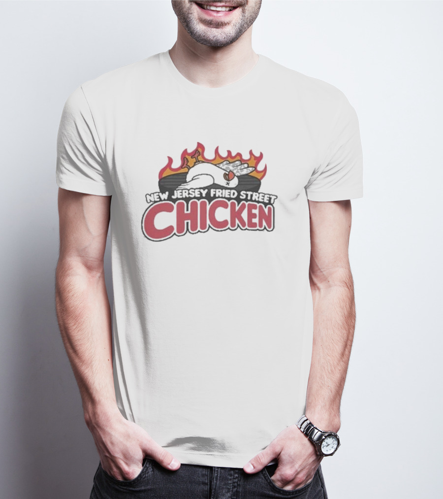 New Jersey Fried Street Chicken Flame Grilled Bird T-Shirt