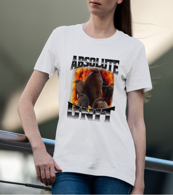 Absolute Unit Penguin Fire Bootleg Rap T-Shirt