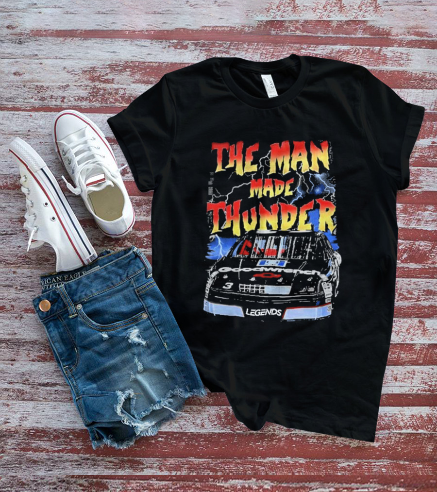 Dale Earnhardt 3 The Man Made Thunder Legends T-Shirt