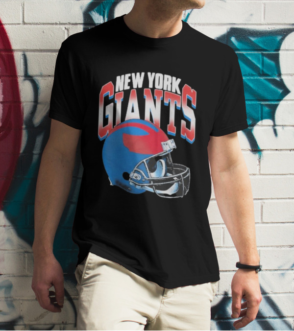 NEW YORK GIANTS GRADIENT HELMET BLUE RED T-Shirt