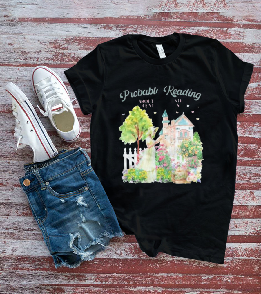 Opal And June Probably Reading About Dukes Victorian Garden Scene T-Shirt