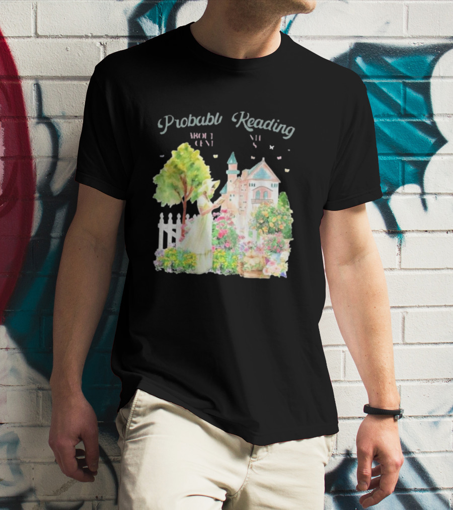 Opal And June Probably Reading About Dukes Victorian Garden Scene T-Shirt