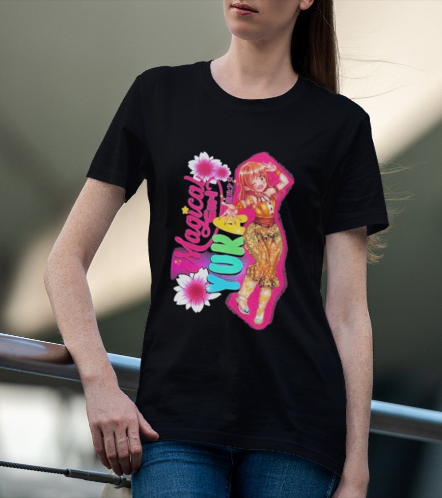 Magical Girl Yuka Sakazaki Vibrant Floral T-Shirt