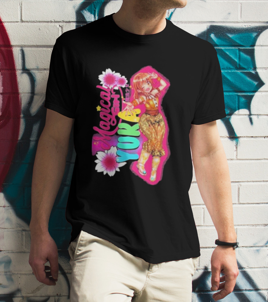 Magical Girl Yuka Sakazaki Vibrant Floral T-Shirt