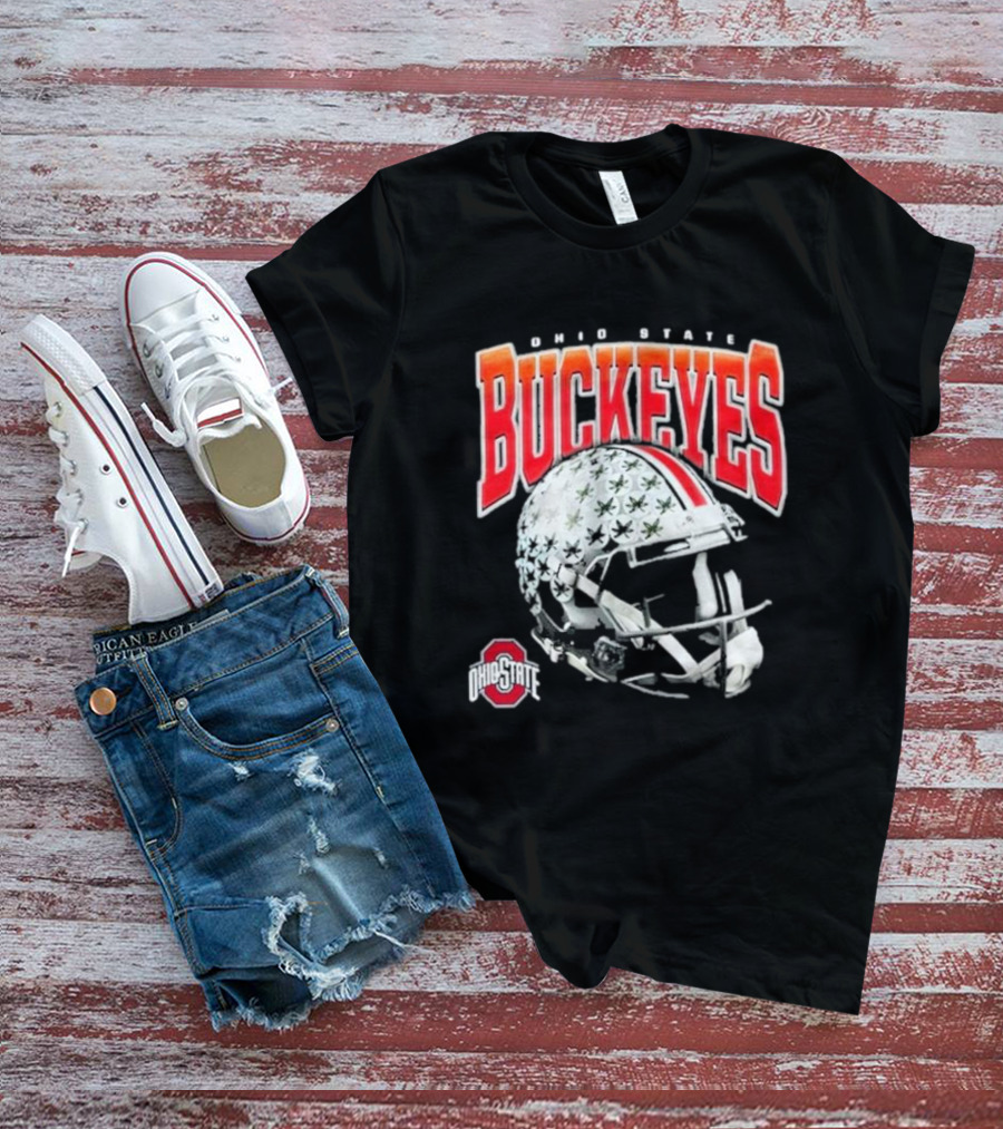 Ohio State Buckeyes Helmet Realistic Sports T-Shirt
