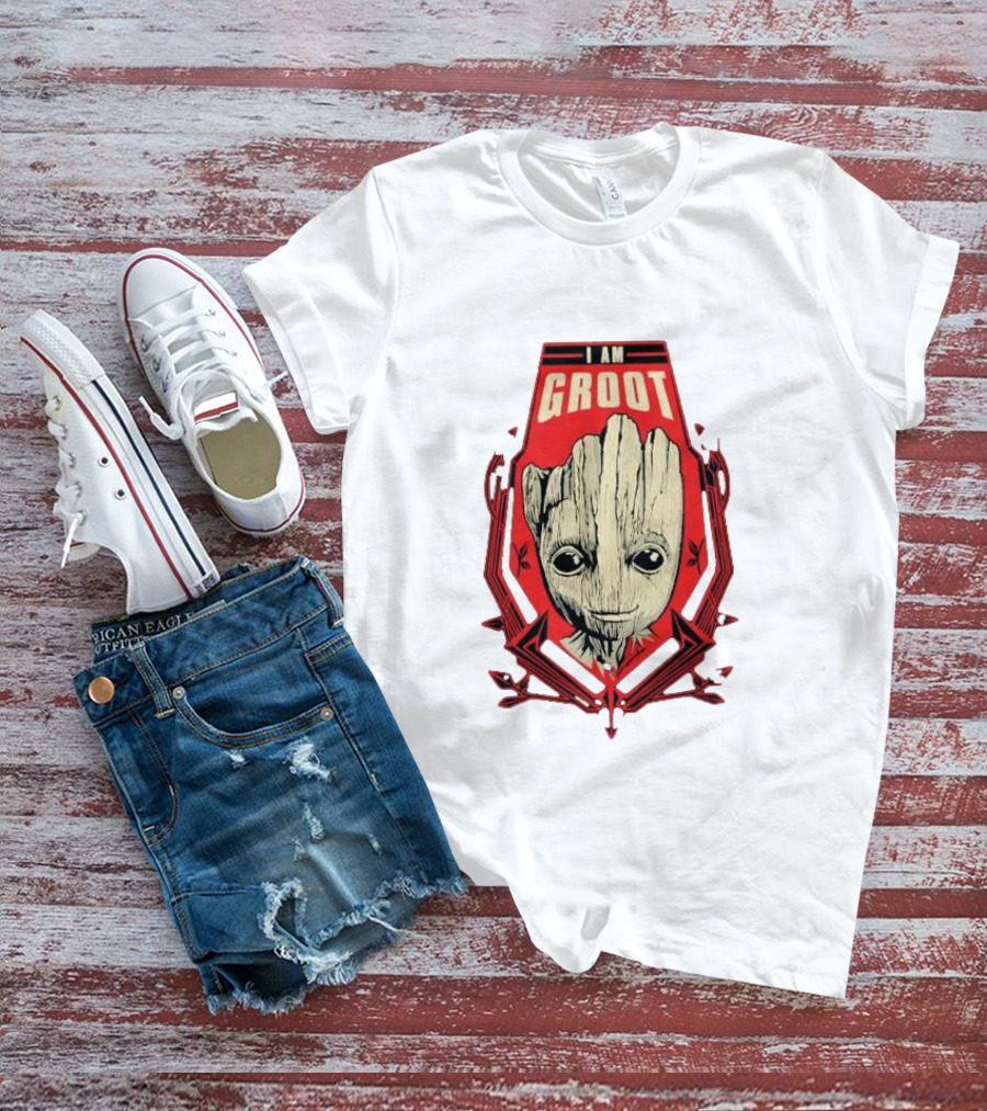 I Am Groot Shield Guardians Of The Galaxy Bravado T-Shirt