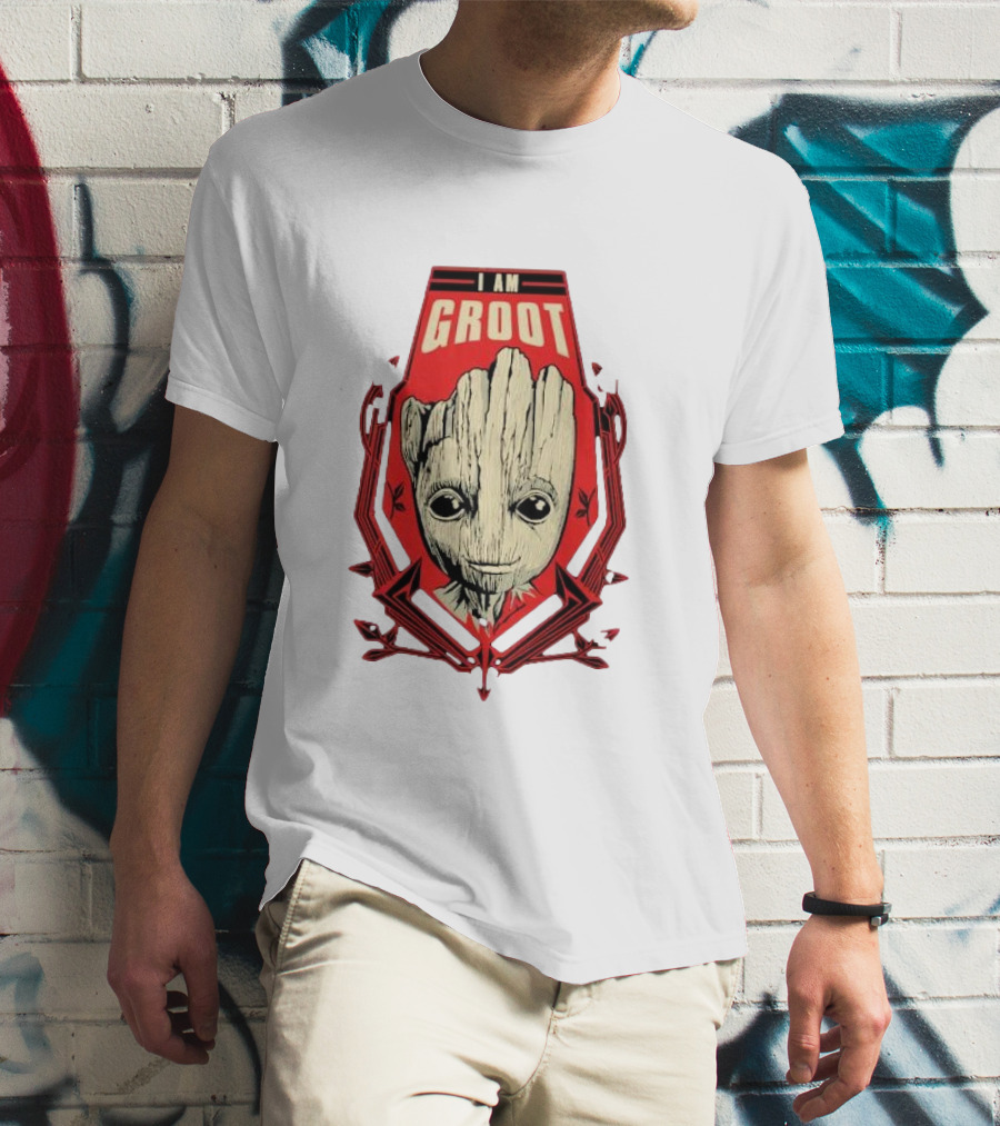I Am Groot Shield Guardians Of The Galaxy Bravado T-Shirt