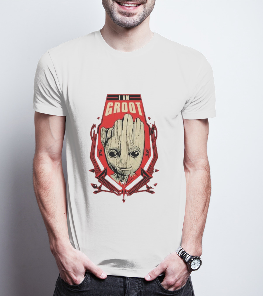 I Am Groot Shield Guardians Of The Galaxy Bravado T-Shirt