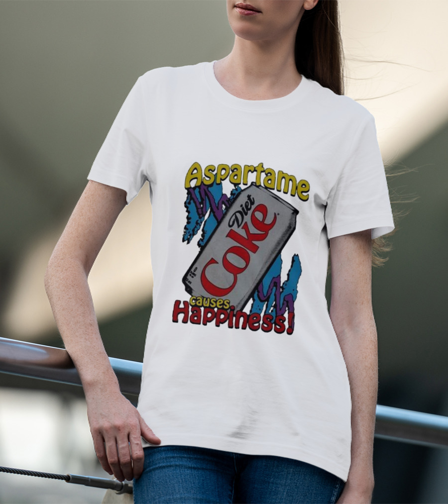 Aspartame Causes Happiness Diet Coke Can Retro T-Shirt