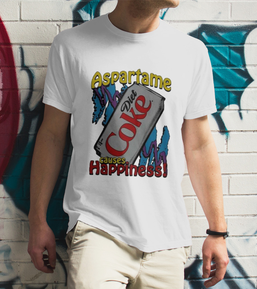 Aspartame Causes Happiness Diet Coke Can Retro T-Shirt