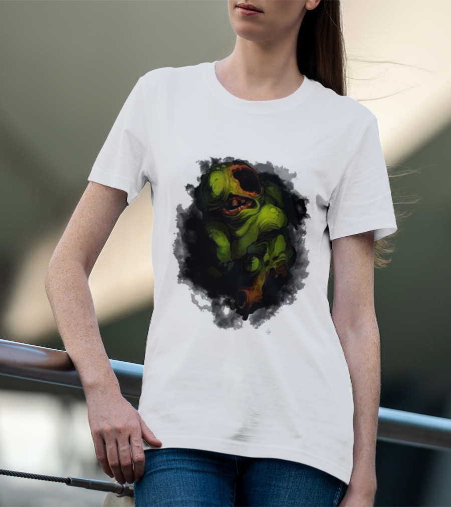 Binding Of Isaac Four Souls Pestilence Creepy Green Monster Card T-Shirt