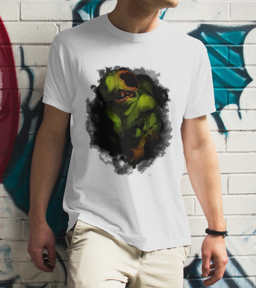 Binding Of Isaac Four Souls Pestilence Creepy Green Monster Card T-Shirt