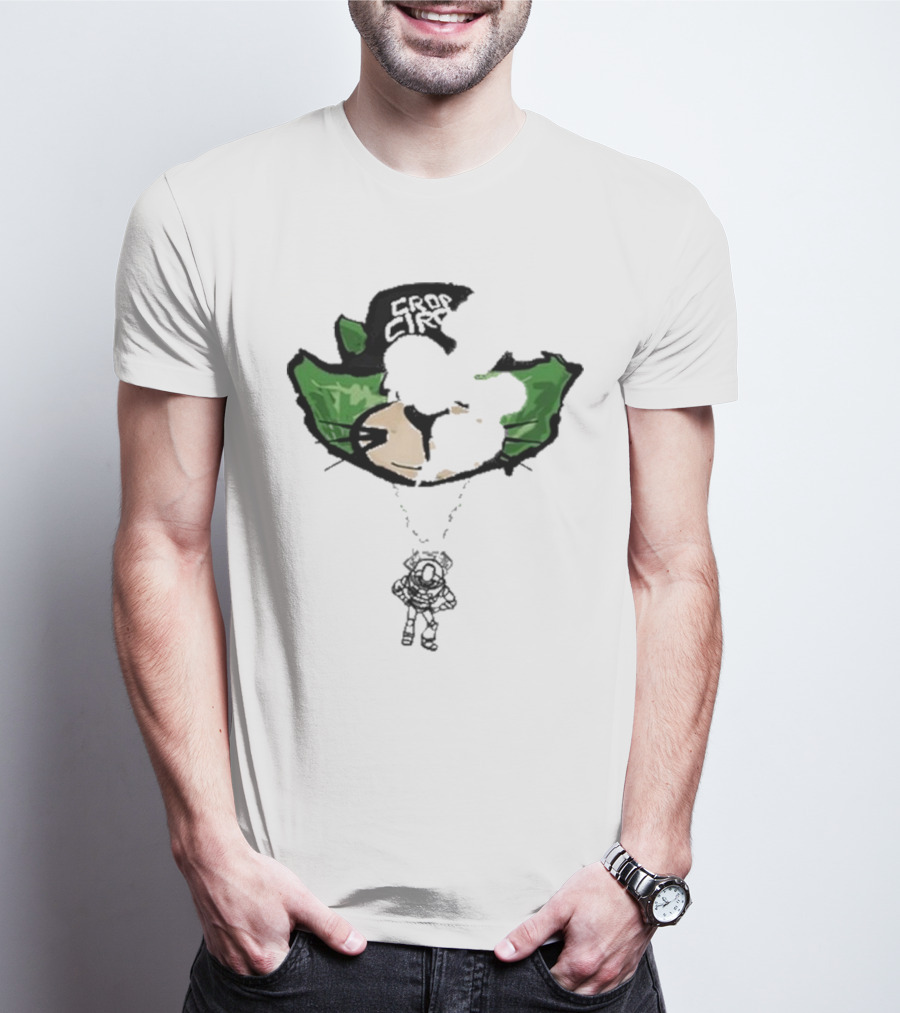 Crop City Astronaut Cat Parachute Puff Print T-Shirt