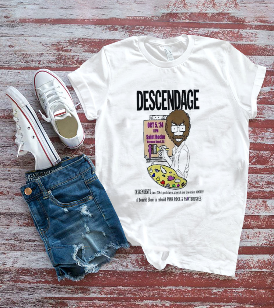 Descendage Featuring Descendents Plus Guest Singers At Saint Rocke Hermosa Beach Benefit For Punk Rock And Paintbrushes October 5 T-Shirt
