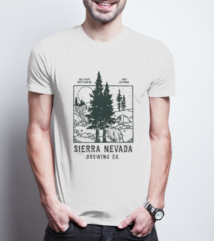Mills River North Carolina Chico California Sierra Nevada Brewing Co Nature Scene T-Shirt