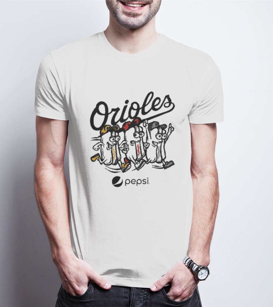 Orioles Pepsi Hot Dog Characters Race T-Shirt
