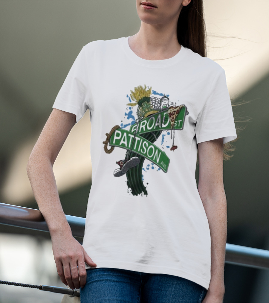 Philly Broad Street Pattison Avenue Sports And Iconic Symbols Compilation T-Shirt