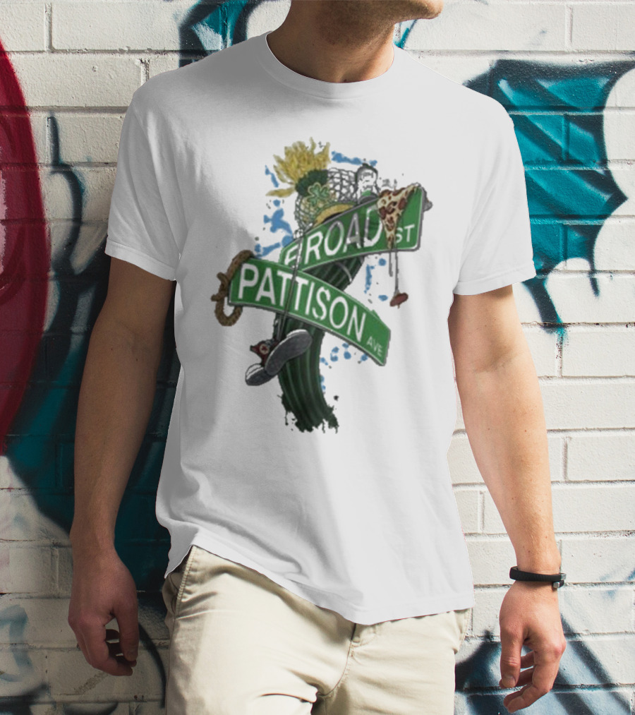 Philly Broad Street Pattison Avenue Sports And Iconic Symbols Compilation T-Shirt