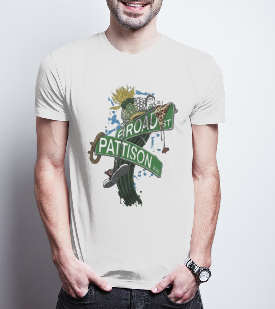 Philly Broad Street Pattison Avenue Sports And Iconic Symbols Compilation T-Shirt