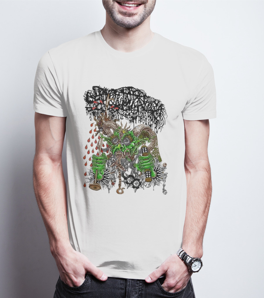 Sanguisugabogg Medievil Monster With Blood And Chains Elements T-Shirt