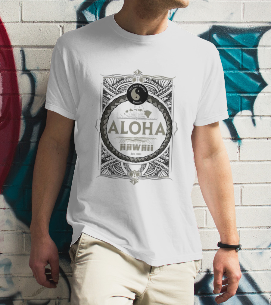 T&C Surf Designs Hawaii Aloha Hawaii Est 1971 Pearl City Jersey T-Shirt