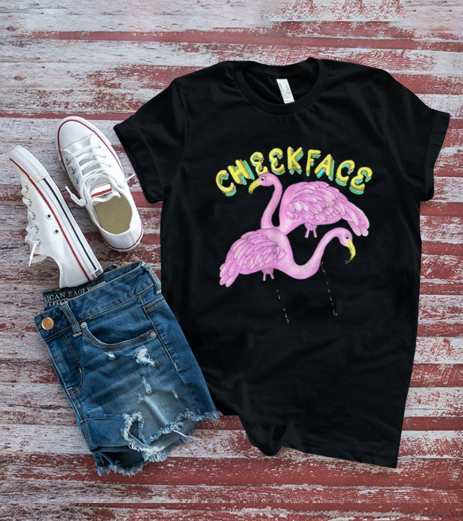 Cheekface Pink Flamingos T-Shirt