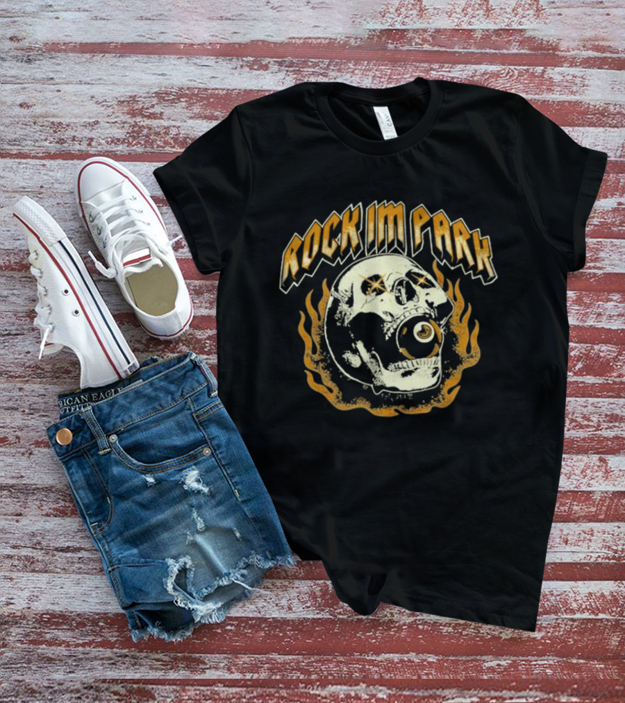 Rock Im Park Flaming Skull T-Shirt
