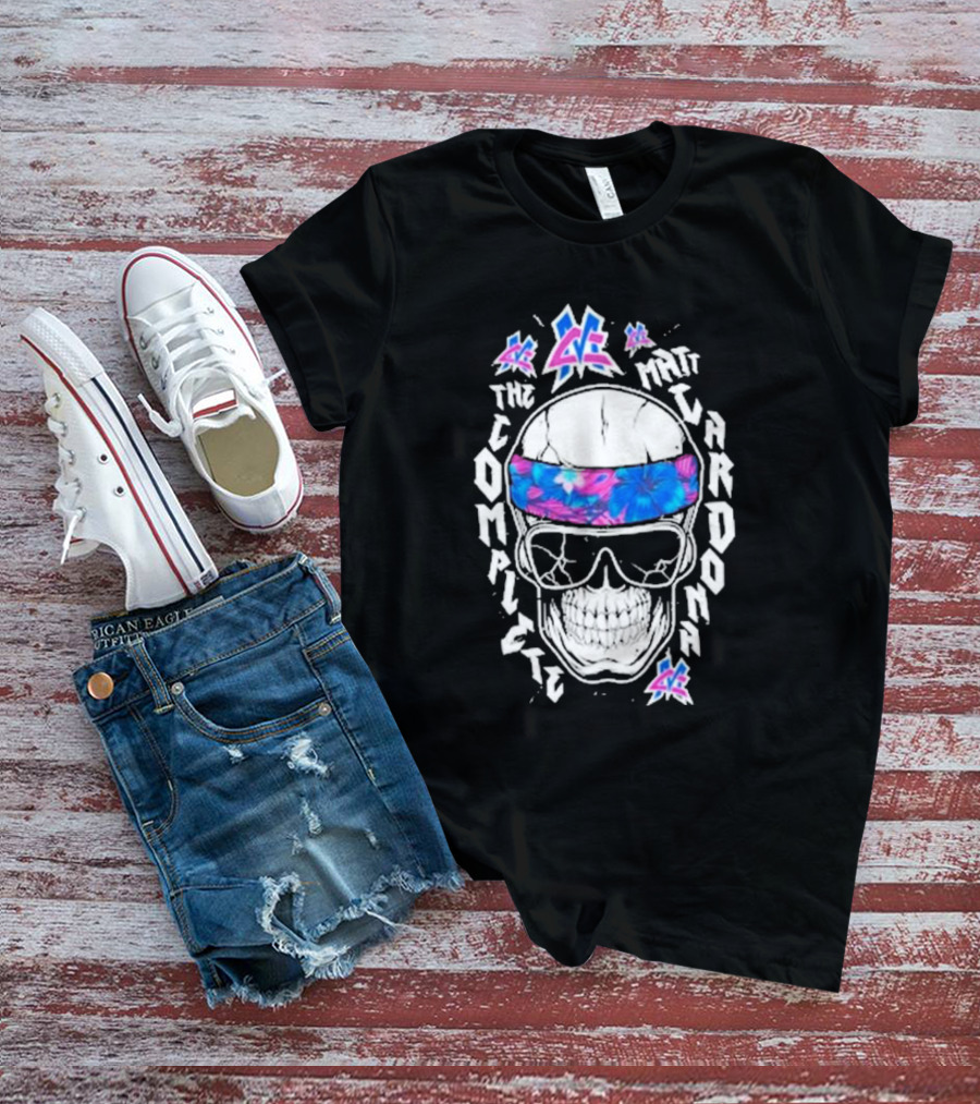 Matt Cardona The Complete Hawaii Skull And Sunglasses Floral Headband T-Shirt