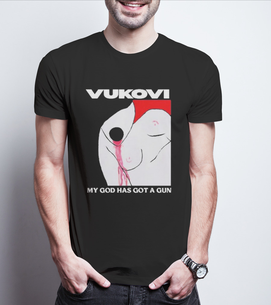 Vukovi My God Has Got A Gun Bold Graphic Concept T-Shirt