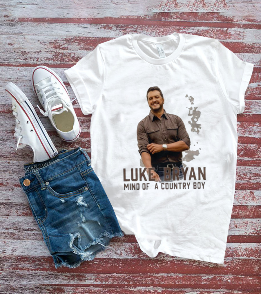 Luke Bryan Mind Of A Country Boy Music Icon Rustic Vibe T-Shirt