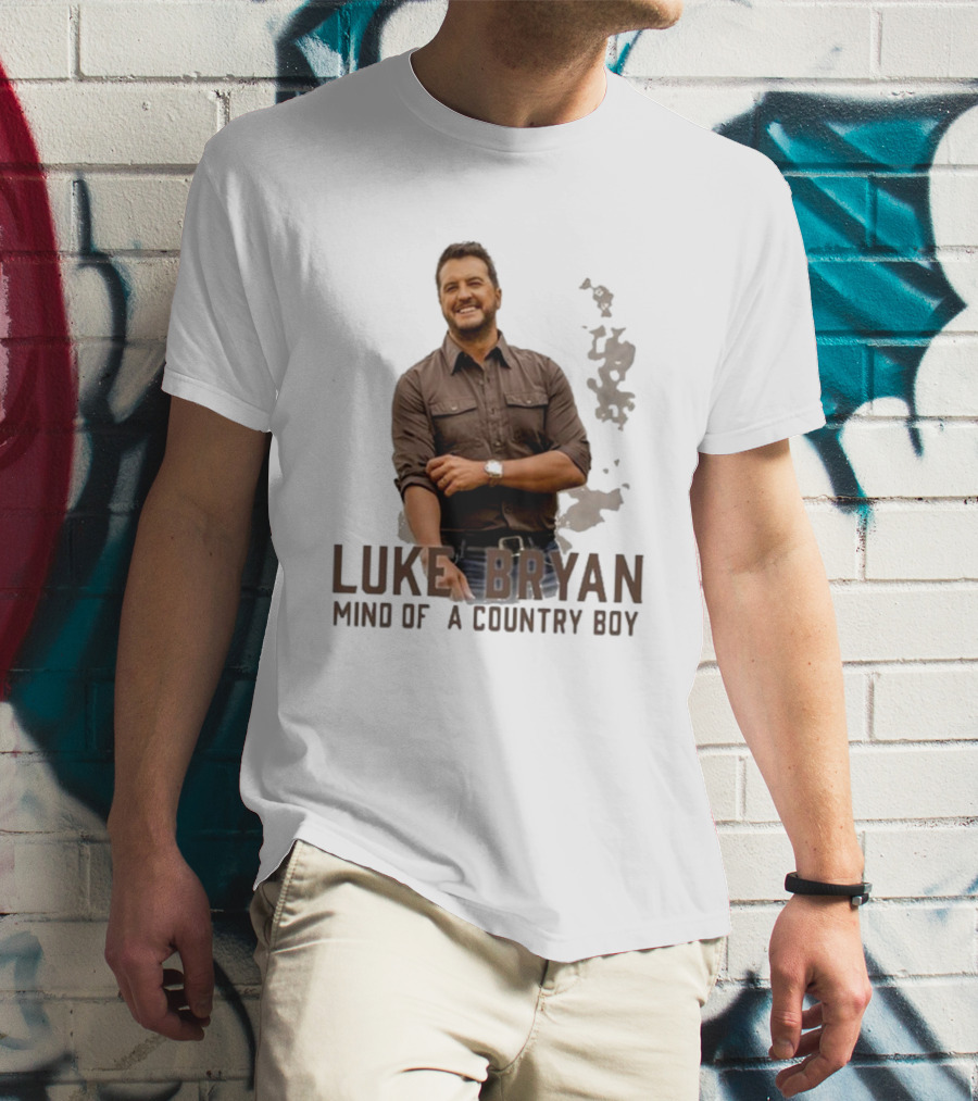 Luke Bryan Mind Of A Country Boy Music Icon Rustic Vibe T-Shirt
